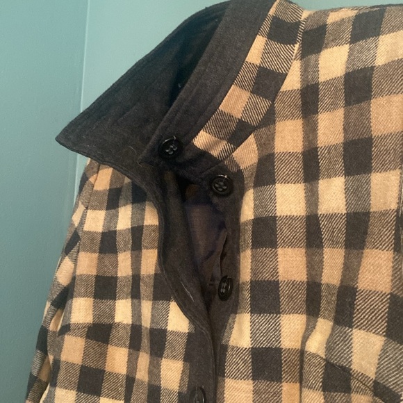 Pendleton womens jacket / blazer - 6P - gray and tan gingham - 100% wool - Picture 6 of 8